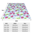 thumbnail image 3 of Honeii Strawberry And Flowers Print Fleece Blanket - Throw Blanket for Bed, Sofa, Couch, Camping, and Travel , Microplush Ultra Soft Warm Blanket-80"x60", 3 of 7