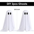 thumbnail image 4 of Halloween Decorations -2 Packs Spooky Ghosts with String Lights-Scary Ghost for Halloween Decor Indoor Party Home Table Room Kitchen and Fireplace Decor, 4 of 7