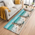 thumbnail image 2 of Coastal Snowman Christmas Runner Rug 2x6 FT, Non Slip Hallway Carpet, Xmas Beach Seaside Washable Soft Floor Carpet Throw Runner Carpet Long Rug for Entryway Kitchen Bedside Sliding Door, 2 of 9