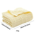 thumbnail image 4 of Muslin Blanket 100% Organic Cotton Throw Large 51" x 79" for Bed Couch Summer Gauze Blanket for Adults Lightweight and Breathable Bean Paste, 4 of 8