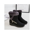 thumbnail image 5 of Gomelly Women Winter Boot Plush Lined Casual Booties Wedge Warm Snow Boots Non-Slip Ankle Bootie Walking Outdoor Shoes Black 7, 5 of 5