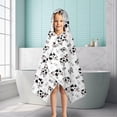thumbnail image 6 of White Cow Milk Cow Pattern Hooded Bath Towel，50"x30" for Ages 3 To 12 Kids, Quick Dry Lightweight Soft Microfiber Hood Beach Towel Cover Up for Kids, 6 of 7