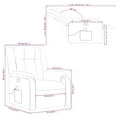 thumbnail image 2 of vidaXL Massage Recliner Chair, Adjustable Recliner with 6-Point Vibration Massage, Cream Leather, 2 of 5