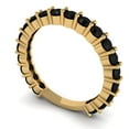 thumbnail image 2 of 1.2 ctw Wedding Band for Women - 18K Yellow Gold Natural Onyx Stackable Eternity Ring, 2 of 6