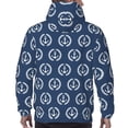 thumbnail image 7 of Lsque Navy Nautical Pattern Casual Men's Hoodie,Hooded Sweatshirt with Kangaroo Pocket,Pullover Hoodie-X-Large, 7 of 7