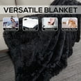 thumbnail image 4 of Cheer Collection Soft and Furry Long Shaggy Hair Throw Blanket, 4 of 5