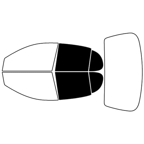 Rvinyl Window Tint Kit Compatible with Toyota Echo 2000-2005 (Sedan) - Back Precut Kit - 5%