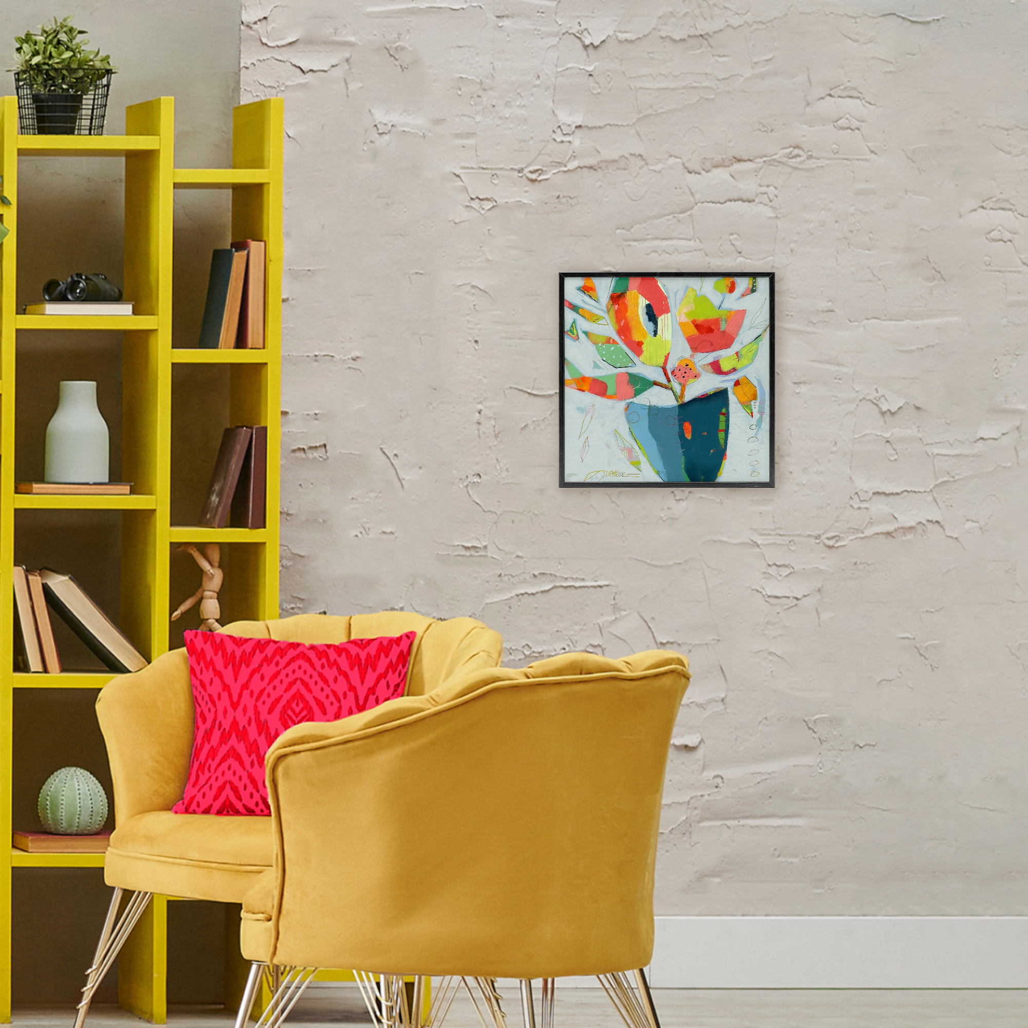 Getting My Groove On Black Framed Giclee Art, design by Dianna Fritzler