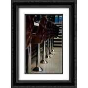 Retro Bar Stools II 2x Matted 18x24 Black Ornate Framed Artwork Print by Berzel, Erin by FrameToWall