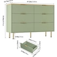 thumbnail image 2 of Commode pour Chambre, Commode à 6 Tiroirs avec Tiroirs Larges, Commode en Bois, Commodes de Rangement Modernes pour Salon, Garde-Robe, Couloir, Entrée, 2 of 7