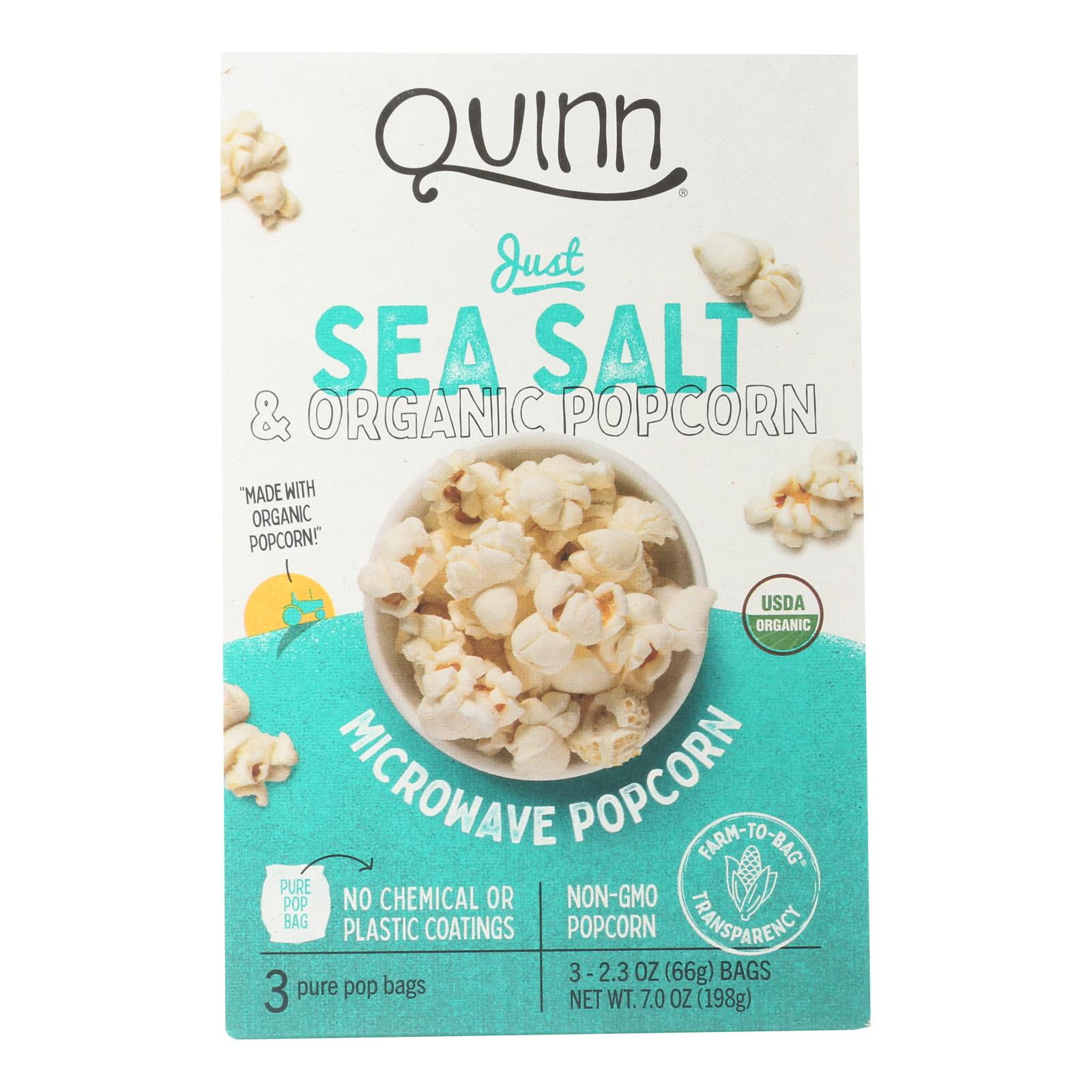Quinn Microwave Popcorn Just Sea Salt Case of 6 7 oz.
