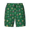 thumbnail image 4 of Lsque Mens Swim Trunks Milk Tea Pattern - Bathing Suit Compression Liner - Beach Swim Shorts Swimwear - (S-3XL) - Stretch Quick Dry -XX-Large, 4 of 9