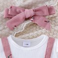 thumbnail image 4 of Newborn Infant Baby Girl Clothes Fall Winter Long Sleeve Bubble Romper Floral Bow One Piece Jumpsuit Cute Outfits Kaprioy Girls Clothes Fall Winter, 4 of 6