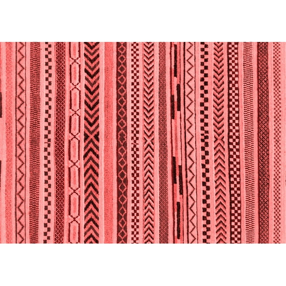 Ahgly Company Indoor Rectangle Abstract Red Modern Area Rugs, 8' x 10'