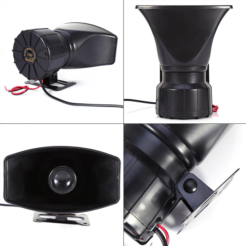 Yosoo 12V 60W 5 Tone Sound Car Siren Speaker Vehicle Horn With Mic PA Speaker System Emergency Sound Amplifier for Hooter//Ambulance//Traffic//Police//Fire Alarm