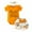ZD Orange, variant on Baby Girl Outfits Long Sleeve Letter Printed Romper Bodysuit Pants Headbands Baby Girl Clothes Orange 9 Months-12 Months
