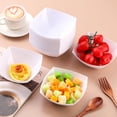 thumbnail image 2 of 50 Pcs Square Plastic Serving Bowls Disposable Snack Salad Bowl Small Party Candy Bar Containers Taco Bar Serving Dishes for Buffet Chips Fruit(12 oz,White), 2 of 6