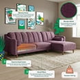 thumbnail image 3 of Sofá Cama Modular Reversible de Velvet Morado Modelo Scotch Makora, 3 of 9