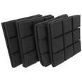 thumbnail image 1 of BRIGHTFUFU 4Pcs Soundproof Foam Panels for Walls Black Insulation Padding for Home Entertainment, 1 of 8