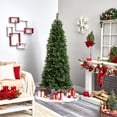thumbnail image 6 of Nearly Natural 7.5ft Cashmere Slim Green Christmas Tree with Clear Lights, 6 of 6