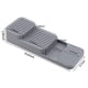 thumbnail image 5 of Divisor Organizador de bloque de cuchillos - Soporte de inserción de cuchillos para bistec en cajón de 2 niveles gris Ehuebsd Libre de BPA, 5 of 5