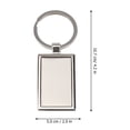 thumbnail image 3 of 30 PCS Rectangular Tag Key Chain Metal Blank Keychain License Plate Number Anti-lost Tag Fashion Pendants Keyring for Key (Silver), 3 of 6