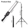 thumbnail image 3 of Portable Handheld Photography Fill Light Kit with LED Video Light Wand 24W 3200K-5500K Dimmable + 2M Metal Light Stand + Remote Control for Vlog Live Streaming Product Portrait Photography, 3 of 8