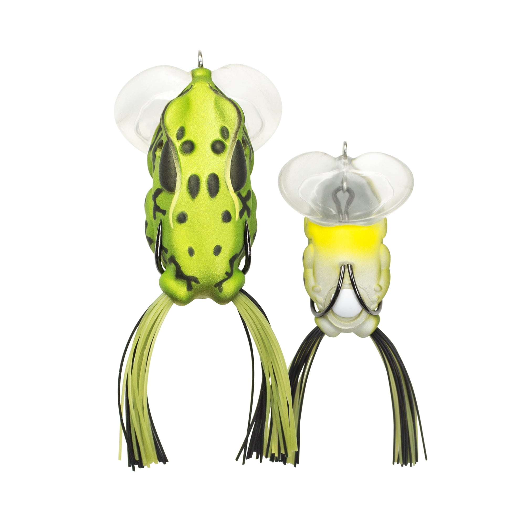 (2 pack) Lunkerhunt Yappa Frog - Topwater Lure - Green Tea,2.25in,1/2oz,Soft Baits,Fishing Lures