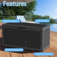 thumbnail image 4 of Chiccushion 100 Gallon Outdoor Patio Box Deck Artistic Vine Design Durable Storage Case for Home Exterior Space, Black, 4 of 4