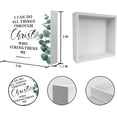 thumbnail image 7 of Zomyto 5x5 IN I Can Do All Things Through Christ Wooden Box Sign,Religion Gifts Bible Verse Scripture Catholic Gifts, 7 of 7