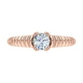 thumbnail image 3 of 1/2 Carat 4-Prong Set Diamond Solitaire Engagement Ring in 14K Rose Gold (Ring Size 4.25), 3 of 5