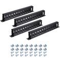 thumbnail image 1 of Uxcell 1U 19 Inch Cable Management, 4 Pack 12 Slot Horizontal Rack Mount Wire Organizer, Black, 1 of 7