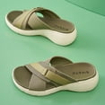 thumbnail image 4 of Sandalias de cuña con plataforma para mujer puntera abierta correa cruzada sandalias suaves ligeras suela gruesa cómodas para el verano, 4 of 9