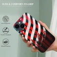 thumbnail image 3 of PIKWEEK LANJIDENG compatible with iPhone 14/13 phone case, men's baseball, American flag design, military grade shock-absorbing bumper, scratch resistant PC protective case iphone13, 3 of 4