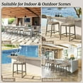 thumbnail image 4 of Dycanpo 26.5''H Counter Height Bar Stools Set of 4, Boho-Style Rattan Chairs - Yellowish Slate Grey, 4 of 7