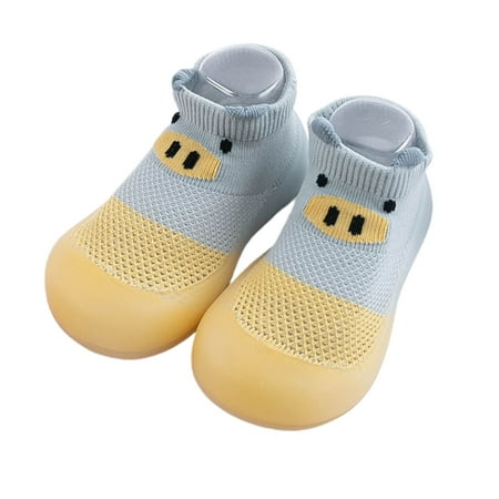 

Yunliwuli Baby Sock Shoes Toddler Cartoon Soft Rubber Sole Non Slip Indoor Floor Slipper for Infant First Walking Trainers Shoe
