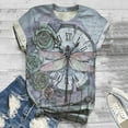 thumbnail image 2 of Grande Taille Femme Manches Courtes Imprimé Animal 3D Col Rond Hauts Tee T-Shirt Blouse, 2 of 8