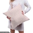 thumbnail image 4 of Ambesonne Geometric Fabric by the Yard Upholstery, Squares Polka Dots, 3 Yards, Pale Pink White, 4 of 4
