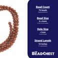 thumbnail image 4 of The Bead Chest Round Red Jasper Beads (6mm): Organic Gemstone Round Spherical Energy Stone Healing Power Crystal for Jewelry Bracelet Mala Necklace Making, 4 of 4