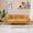 Yellow, variant on 79''Corduroy Convertible Sofa,Loveseat with Folding Armrest and Metal Leg,Small Couch Sofa for Apartment, Office White