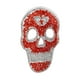 thumbnail image 4 of Parches de hierro con patrón de calavera roja, bricolaje, fabricación de diamantes de imitación, parches prácticos decorativos, costura para sombreros y bolsas, 4 of 12