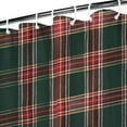 thumbnail image 3 of Green and Red Christmas Plaid Pattern Shower Curtain 36"x72" ,Bathroom Decorative Shower Curtains Set with 12 Hooks,Modern Waterproof Washable Shower Curtain, 3 of 6