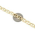 thumbnail image 5 of Real 10K Yellow Gold Solid Flat Mariner Chain 9mm Necklace Plain 30 Inches, 5 of 6