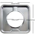 thumbnail image 3 of 1pc "Chrome Gas Range Drip Pan Set - Replacement Burner Bib Liner Covers (7.67"" X 7.67"") - Fits WP786333, 786333, AP6011553, PS11744751 - Protects Your Range From Spills And Stains", 3 of 8