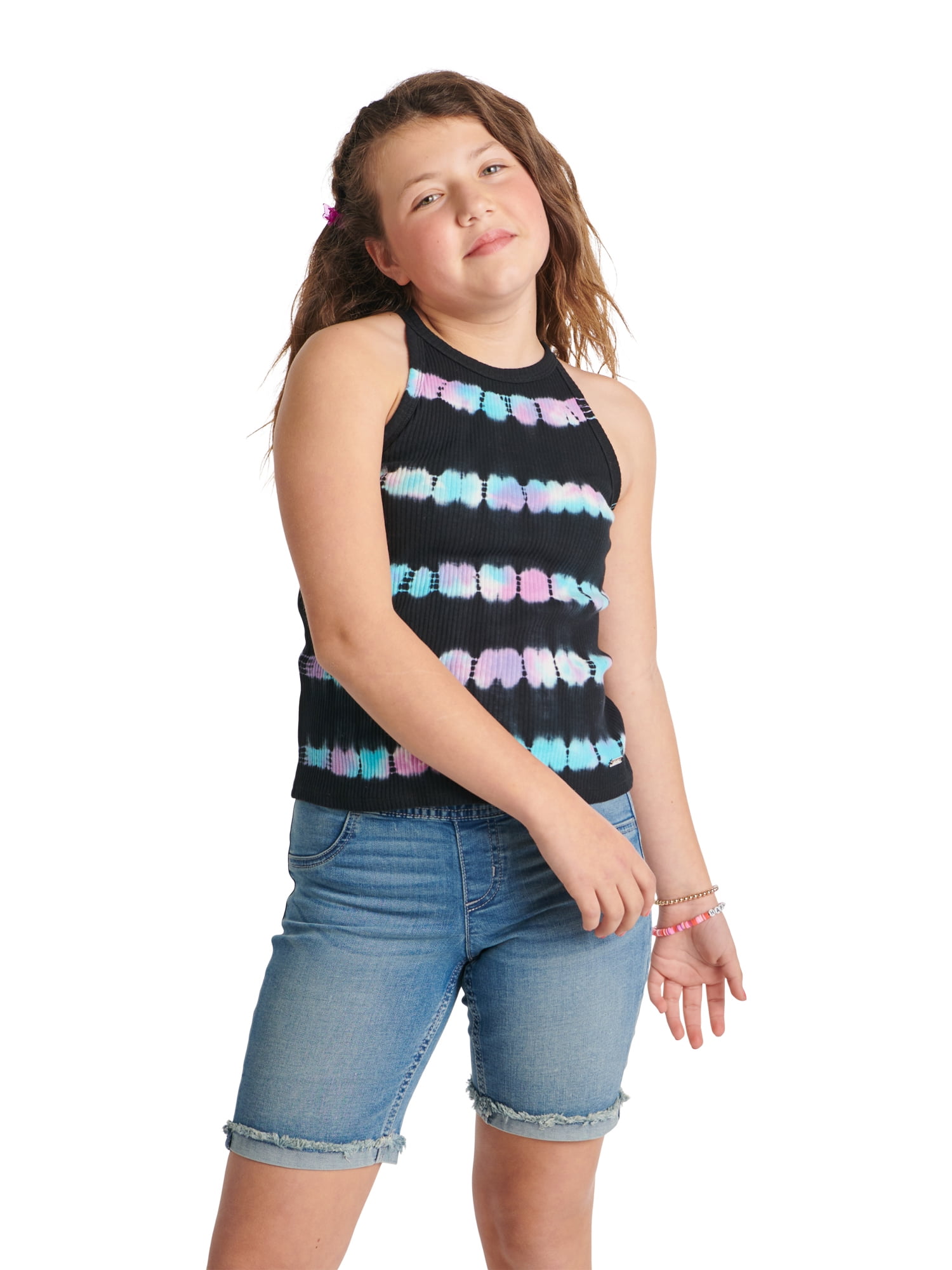 Choose Color and Size Share n Smiles Girls Satin Damask Ruffle Tank 