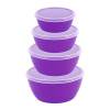 thumbnail image 1 of PEONAVET A Bowl Bowl With Lid For Freshness And Cutlery Stackable 4-piece Set In The Fridge, 1 of 8