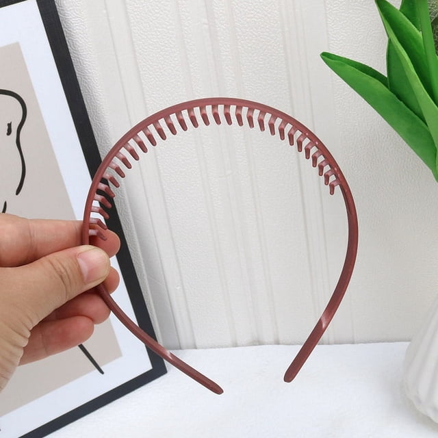 Diadema con dientes esmerilados de color Morandi simple, estilo básico, diadema para lavar el cabello, hebilla para la cabeza, horquilla, accesorios para el cabello para mujeres