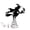 A002- Clear (With Light), variant on Halloween Decor Silhouette Witch Tabletop Stand for Halloween Party Home Mantle Shelf Display Spooky Accent Decoration