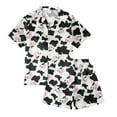 thumbnail image 3 of LRen Valentine Valentines Outfits for Girls 6-7 Heart Print Top and Shorts Pants Set Round Neck Loose Lounge Wear Two-Piece Set Valentines Day Gifts for Her, 3 of 7