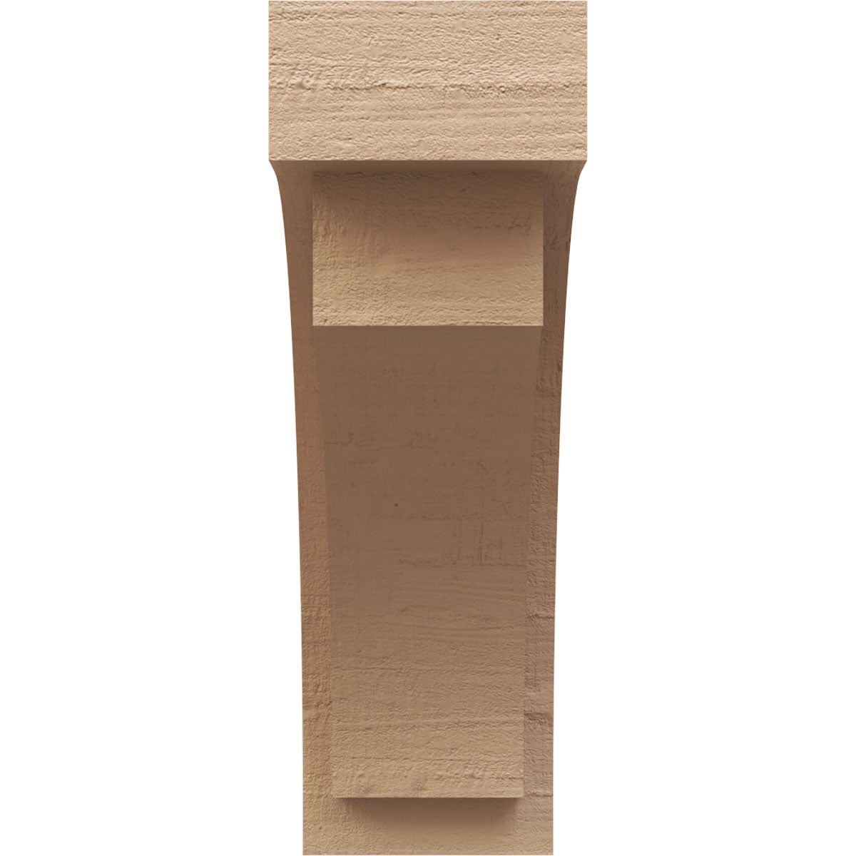 8"W x 16"D x 24"H Classic Rivera Rough Cedar Woodgrain TimberThane Corbel, Primed Tan